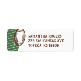 Aangepaste labels voor het retouradres van Footbal