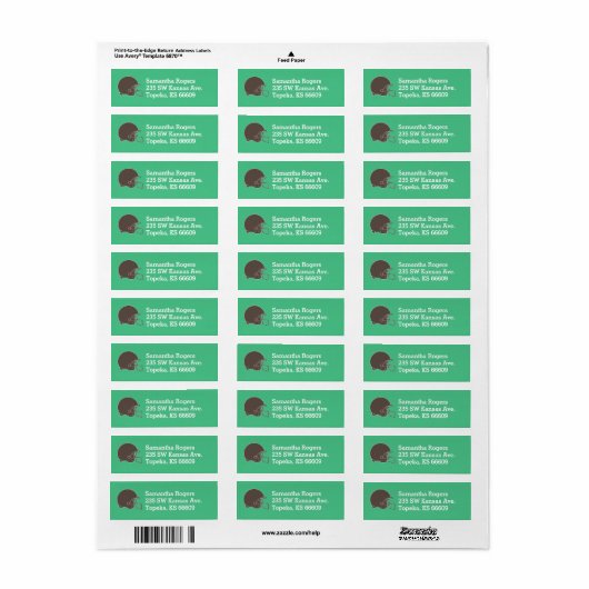 Aangepaste labels voor het retouradres van Footbal (Full Sheet)