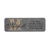 Aangepaste labels voor het retouradres van Grijs F (Voorkant)