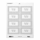 Aangepaste labels voor het zwarte snijpatroon (Full Sheet)