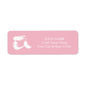 Aangepaste labels voor leuke roze mermaid-retourad (Voorkant)