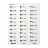 Aangepaste labels voor Lion Return-adres van Vrouw