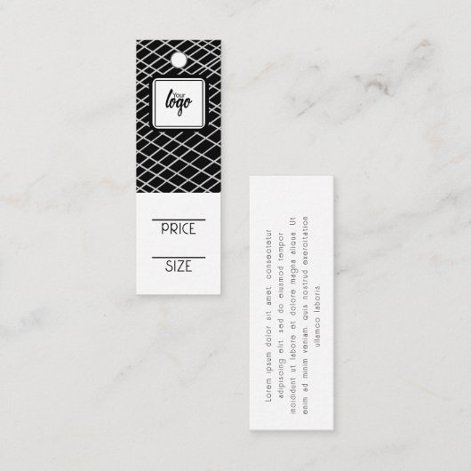 Aangepaste Labels voor logo gelijnd patroon (Voorkant / Achterkant)