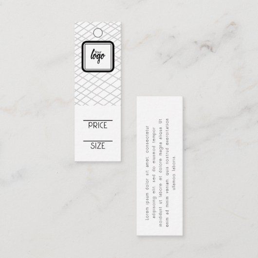 Aangepaste Labels voor logo gelijnd patroon (Voorkant / Achterkant)