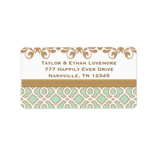 Aangepaste labels voor Mint Green- en Gold Return-