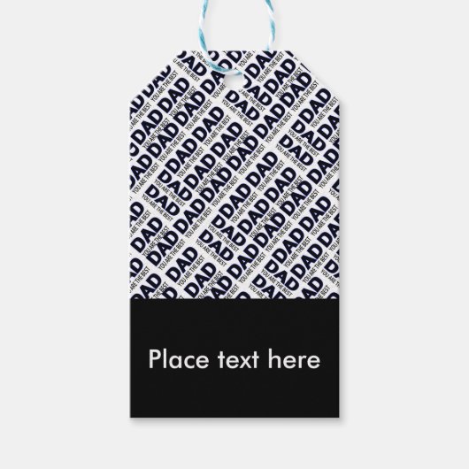 Aangepaste Labels voor Papa Typografie Designer Ca Cadeaulabel (Voorkant)