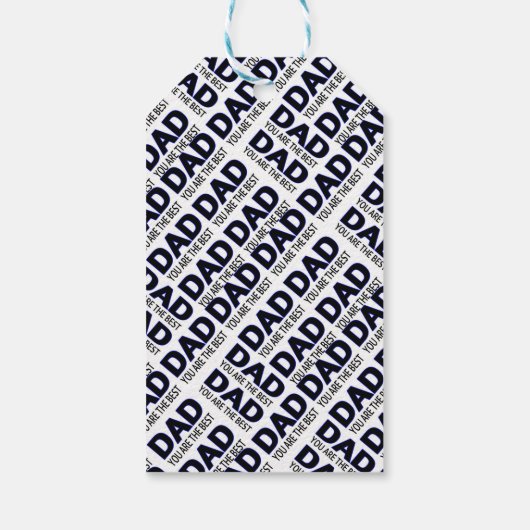 Aangepaste Labels voor Papa Typografie Designer Ca Cadeaulabel (Achterkant)