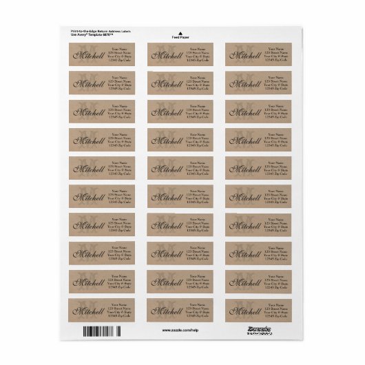 Aangepaste labels voor papieren retournering (Full Sheet)