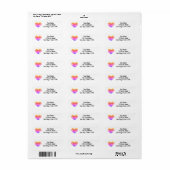 Aangepaste labels voor  regenbooghartslag (Full Sheet)