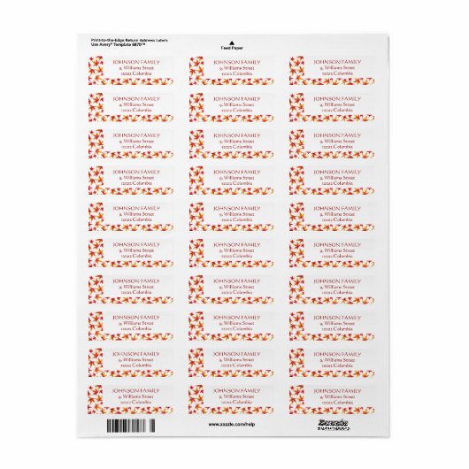 Aangepaste labels voor retouradressen - Autumn Lea (Full Sheet)