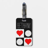 Aangepaste Labels voor Volleybal en Harde Rood/Wit (Achterkant verticaal)