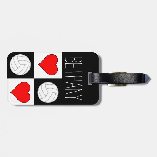 Aangepaste Labels voor Volleybal en Harde Rood/Wit (Achterkant horizontaal)