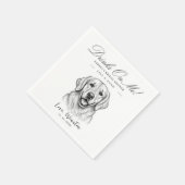 Aangepaste Labrador Bruiloftsfeest Dog Dier Moeder Servet (Hoek)