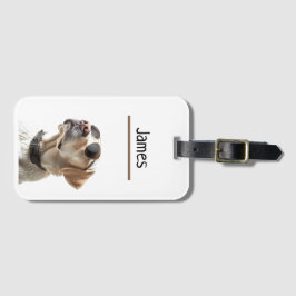 Aangepaste labrador reever bagagelabel