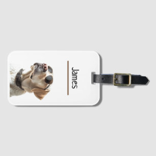 Aangepaste labrador reever bagagelabel
