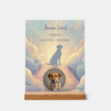 Aangepaste Labrador Retriever-herdenkingsfotoblok
