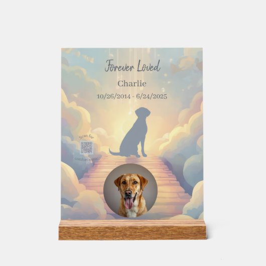 Aangepaste Labrador Retriever-herdenkingsfotoblok Acryl Bord (Voorkant)