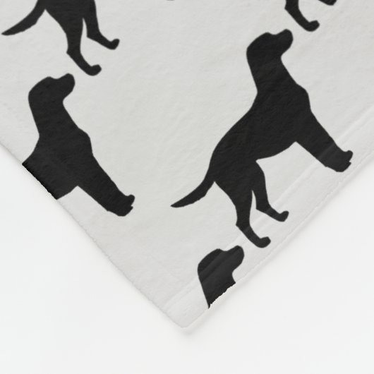 Aangepaste Labrador Retriever Hond Silhouet Fleece Deken (Hoek)