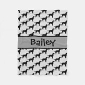 Aangepaste Labrador Retriever Hond Silhouet Fleece Deken (Voorkant)