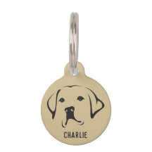 Aangepaste labrador Retriever Ronde Pet Tag