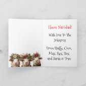 Aangepaste Lachende Schaap Kerst Lelijke Trui Kaart (Binnen)