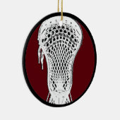Aangepaste lacrosse Keepomwille Keramisch Ornament (Rechts)