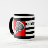 Aangepaste lacrosse Keepomwille Mok (Voorkant links)