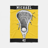 Aangepaste Lacrosse Player Fleece Deken (Voorkant)