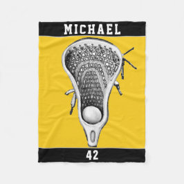 Aangepaste Lacrosse Player Fleece Deken