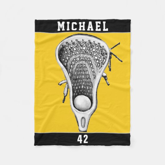 Aangepaste Lacrosse Player Fleece Deken (Voorkant)