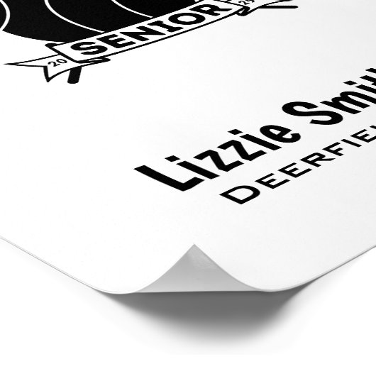 Aangepaste Lacrosse Senior Night signature poster (Hoek)