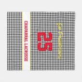 Aangepaste Lacrosse Team Spirit Zwart Rood Geel Sp Fleece Deken (Voorkant (Horizontaal))