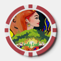 Aangepaste Lady Luck 2 Koppel Spelletjesavond  Poker Chips