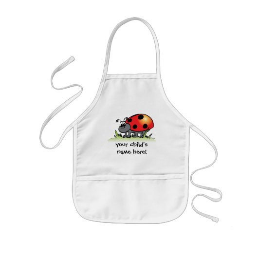 Aangepaste Ladybug Kinder Apron Kinder Schort (Voorkant)