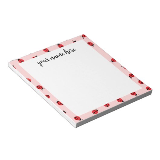Aangepaste ladybug-laptop notitieblok (Schuin)