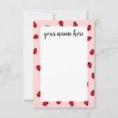 Aangepaste Ladybug Notecards Bedankkaart (Voorkant)