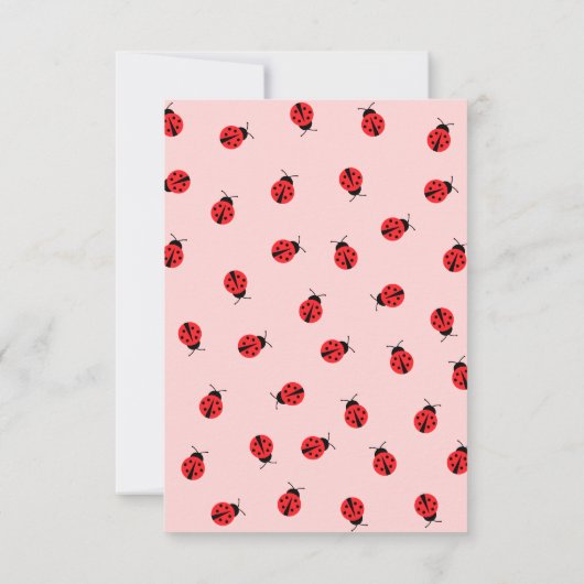 Aangepaste Ladybug Notecards Bedankkaart (Achterkant)