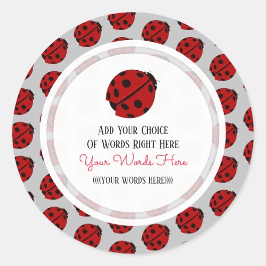 Aangepaste ladybug stickers (Voorkant)