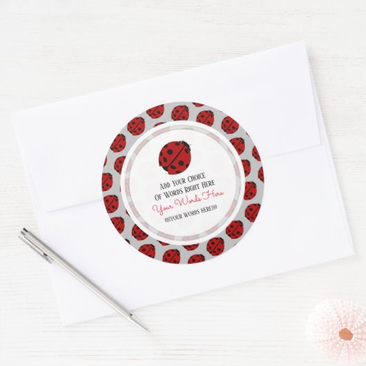 Aangepaste ladybug stickers (Envelop)