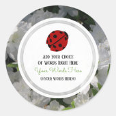 Aangepaste ladybug stickers (Voorkant)