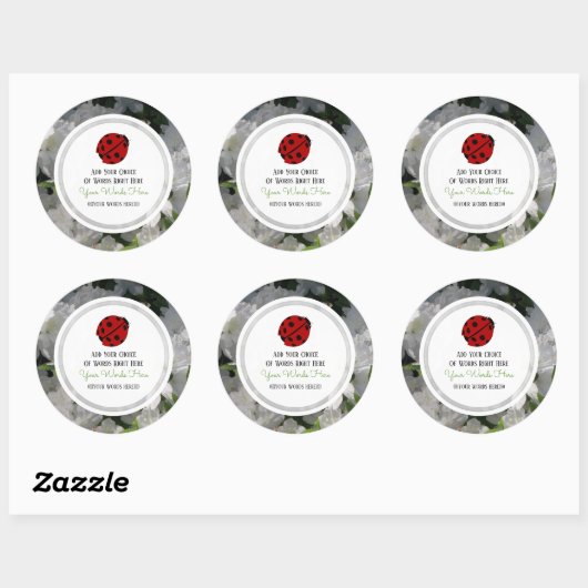 Aangepaste ladybug stickers (Vel)