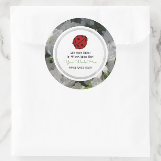 Aangepaste ladybug stickers (Tas)