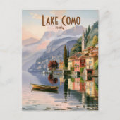 Aangepaste  Lake Como Italië Waterverf reizen Briefkaart (Voorkant)