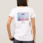 Aangepaste Lake Life Sunset Minimalistische Modern T-shirt (Achterkant)