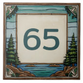 Aangepaste Lakehouse huisnummer Bord Plaque Tegeltje (Voorkant)