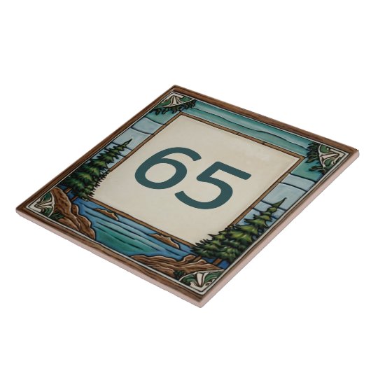 Aangepaste Lakehouse huisnummer Bord Plaque Tegeltje (Zijkant)