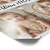 Aangepaste  Land Baby Photo Collage Naam Foto Afdruk (Hoek)