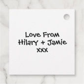 Aangepaste landcode voor trekkers bedankjes labels (Achterkant)