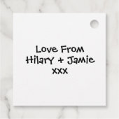 Aangepaste landcode voor trekkers bedankjes labels (Achterkant)