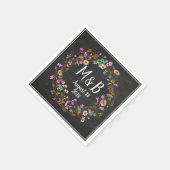 Aangepaste landelijke stijl bloemstuk kunst motief servet (Hoek)